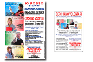 CRI locandina e volantini reclutamento volontari